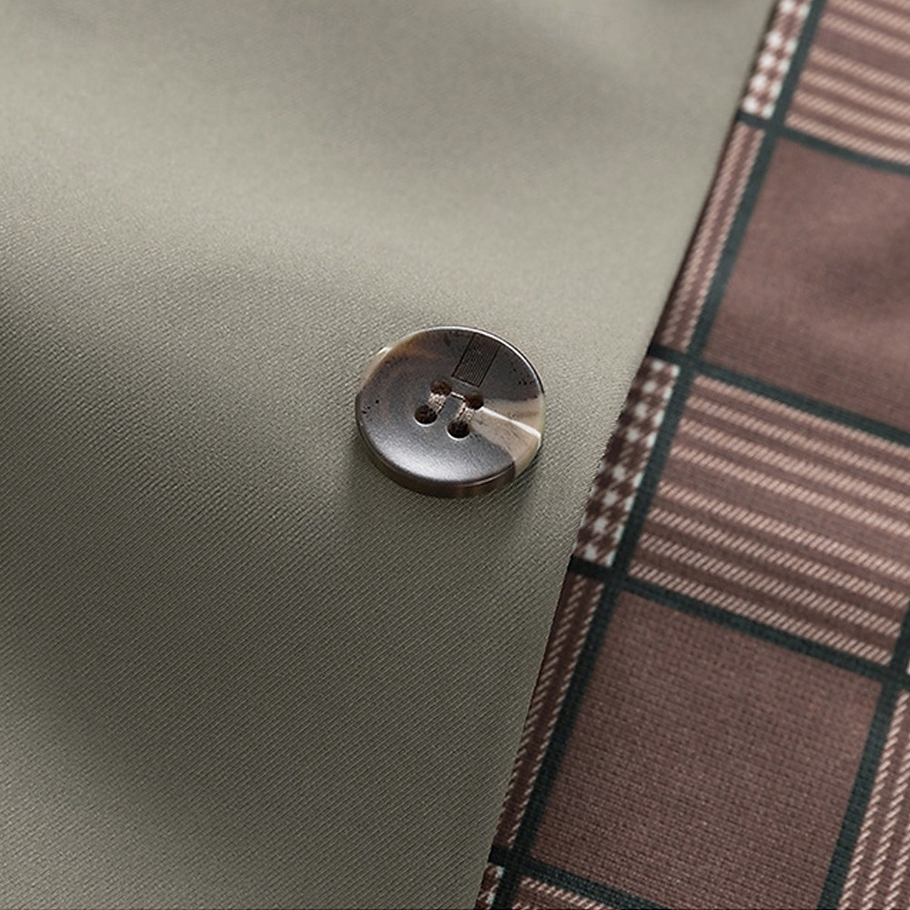 Herr Trenchcoat Formell Kontor Vår Höst Många årstider Polyester Ytterkläder Kläder Elegant Dagligen Ensfärgat Vik-över krage Enkelknäppt 2025 - $100.99 –P9