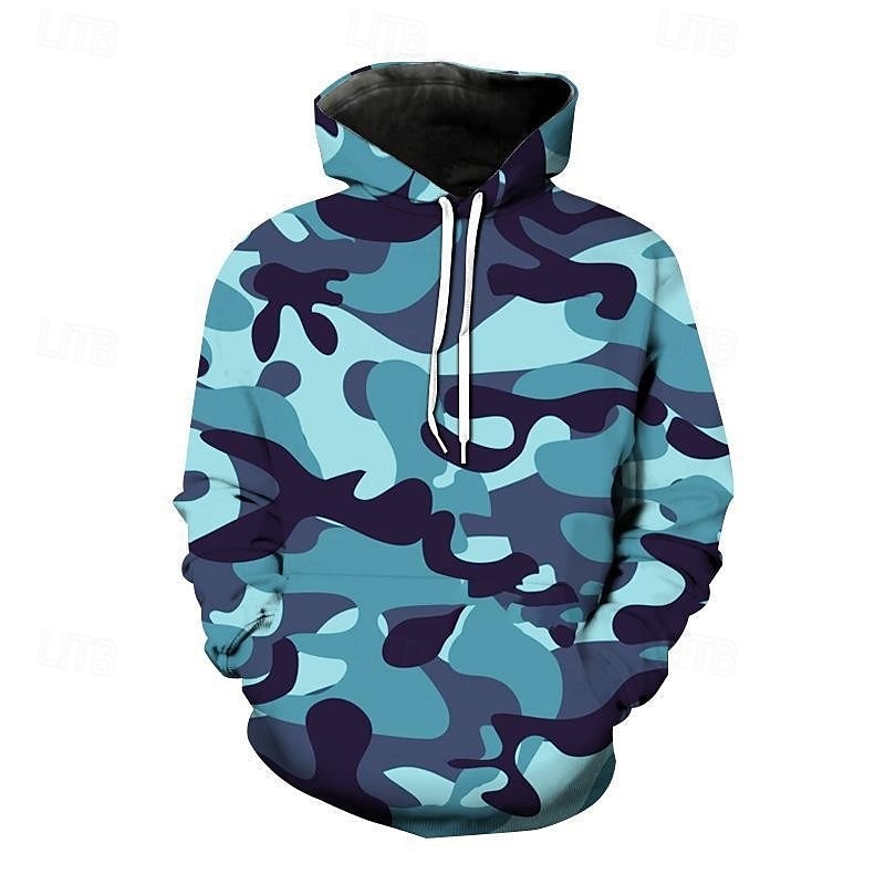 Homme Sweat à capuche Rose Claire Rouge Bleu Roi Bleu Vert À capuche Camouflage Avec Poches Sport & Loisir Quotidien Fête Polyester Streetwear Basique Occasionnel Printemps Automne Vêtement Tenue de 2025 ? $23.99 –P2