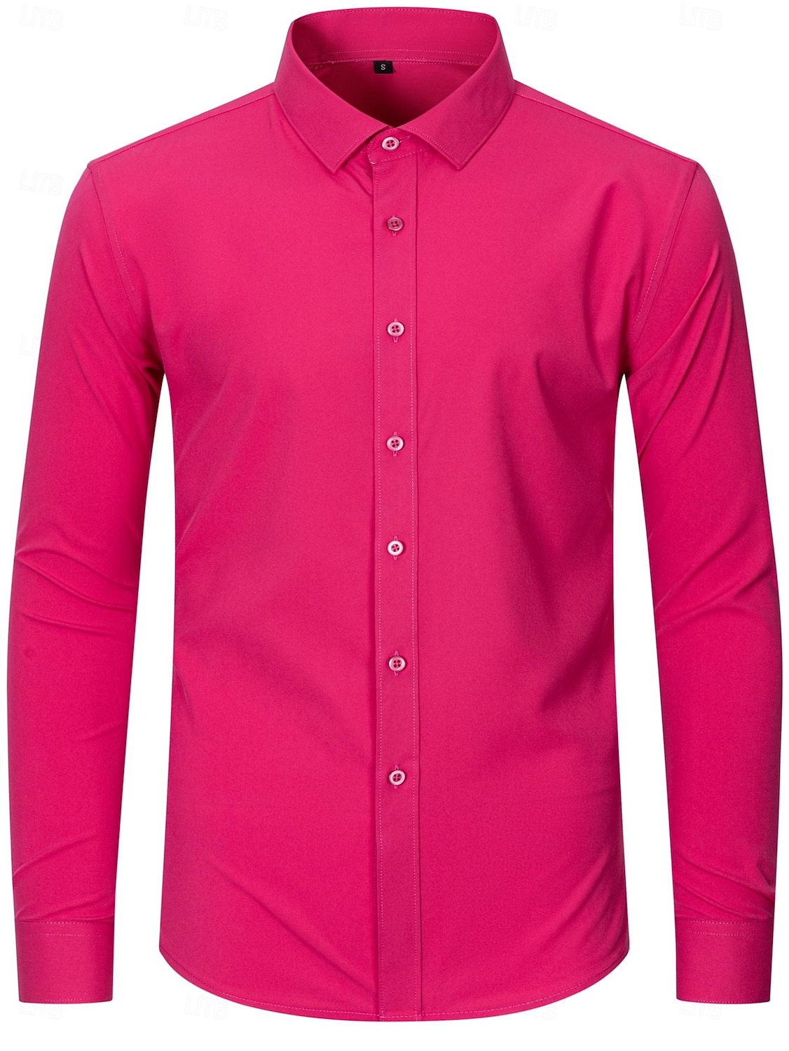 Herren Hemd Kleidhemd Knopfhemd Smokinghemden Einfarbig Hochzeitsfeier Alltagskleidung Hellgelb Orange Grün Rosa Langarm Revers Ganzjahres Bekleidung 2026 - $25.99 –P11