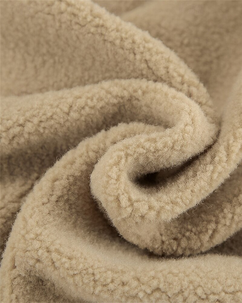 Dam Fleecebyxor Byxor Rak Mode Streetwear Fullängd Hög midja Slät Snörning Elastisk midja Mateial som andas Bekväm Microelastisk Gata Dagliga kläder Utekväll Vit Brun Kaki Höst Vinter Normal 2025 - $32.99 –P12