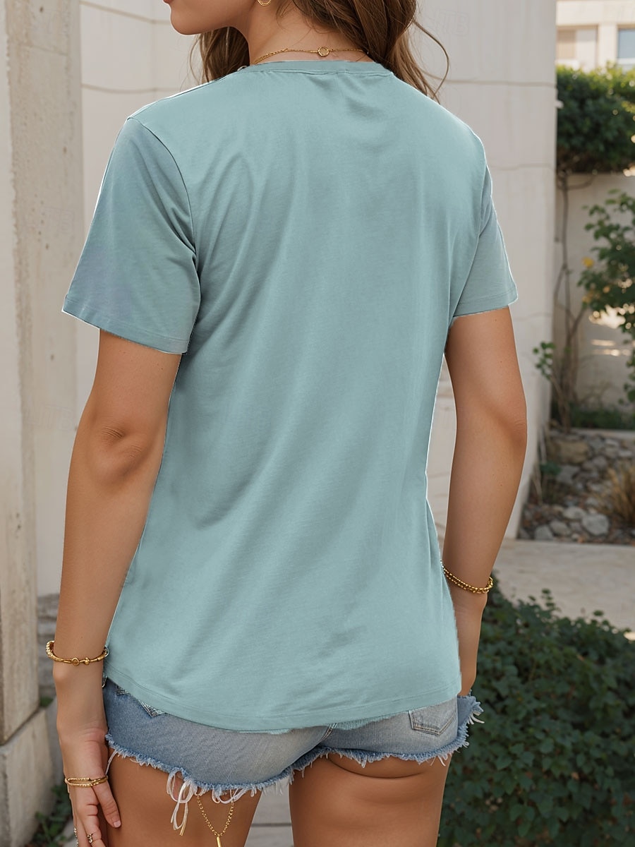 Pentru femei Tricou Imprimeu Grafic Rață Epocă Stilat Casual Manșon scurt Stil Nautic Topuri obișnuite Zilnic Sfârșit de săptămână Albastru piscină Vară Primăvară 2026 - $22.99 –P2