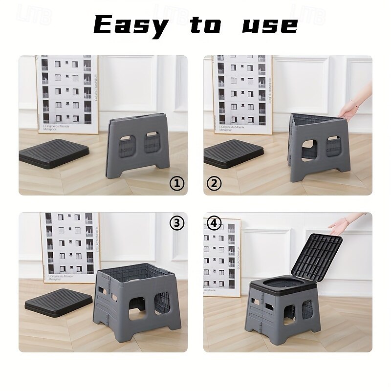 Portable Folding Emergency Toilet with Lid - Ideal for Camping Hiking & Car Travel  Durable ABS Material Portable Toilet for Camping 2025 - $100.99 –P5