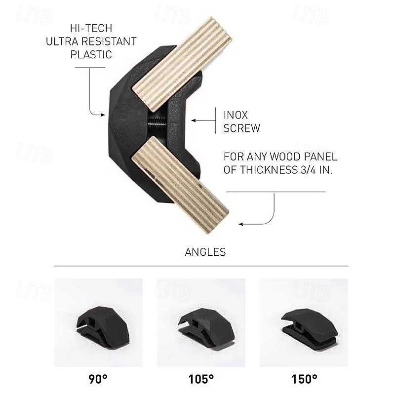 Kit de connecteurs en bois pour assemblage de meubles, équerre à 90 degrés, vis de joint, gabarit de perçage de poche, ensemble de fixations pour le travail du bois, support de cadre d'armoire de 2025 ? $7.99 –P8