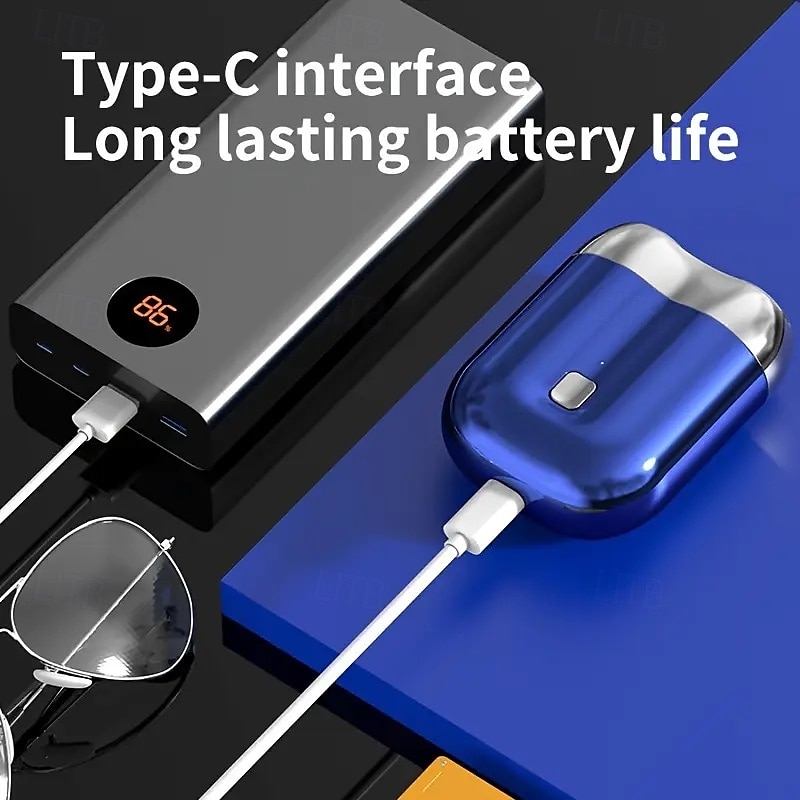 kapesní holicí strojek USB mini holicí strojky pro muže mini elektrický holicí strojek se dvěma hlavicemi ideální dárek pro muže, přítele, otce, cestovatele a podnikatele 2025 - $18.99 –P6