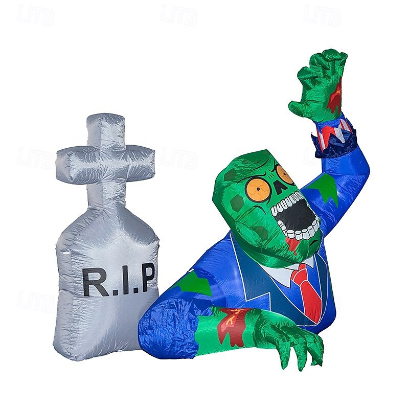 halloween felfújható sírkő kültéri dekorációk, a halottak napja felrobbantó udvari dekoráció beépített LED-es lámpával gyepre, otthonra, dia de los muertos partira, beltéri és kültéri 2025 - $148.99 –P2