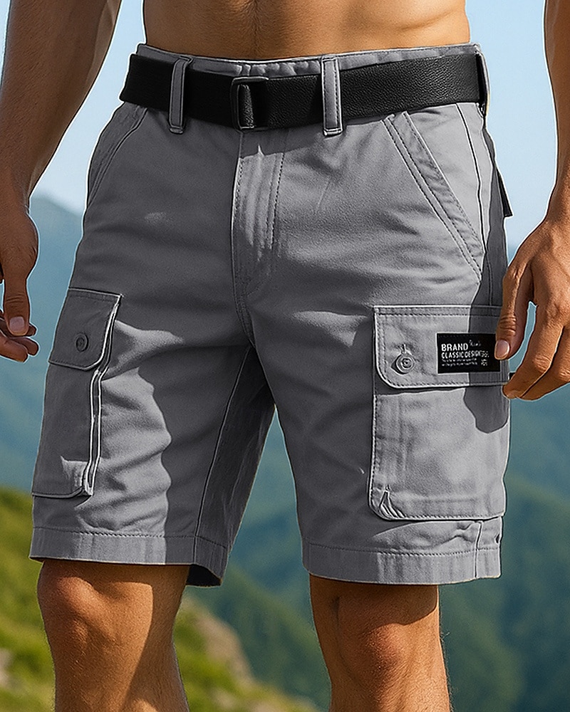 Hombre Pantalones cortos de carga Al aire libre Ajuste regular Impermeable Resistente al Viento Prendas de abajo Bolsillo Negro Verde Algodón Camping / Senderismo Corriendo S M L XL XXL 2025 - $25.99 –P4