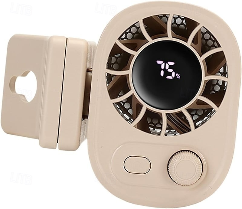 USB-ladattava tehokas jäähdytystuuletin nopea pöytäklipsituuletin puettava vyötärötuuletin 100 nopeusasetuksella portaaton säätö ulkokäyttöön ja toimistokäyttöön 2025 - $39.99 –P7