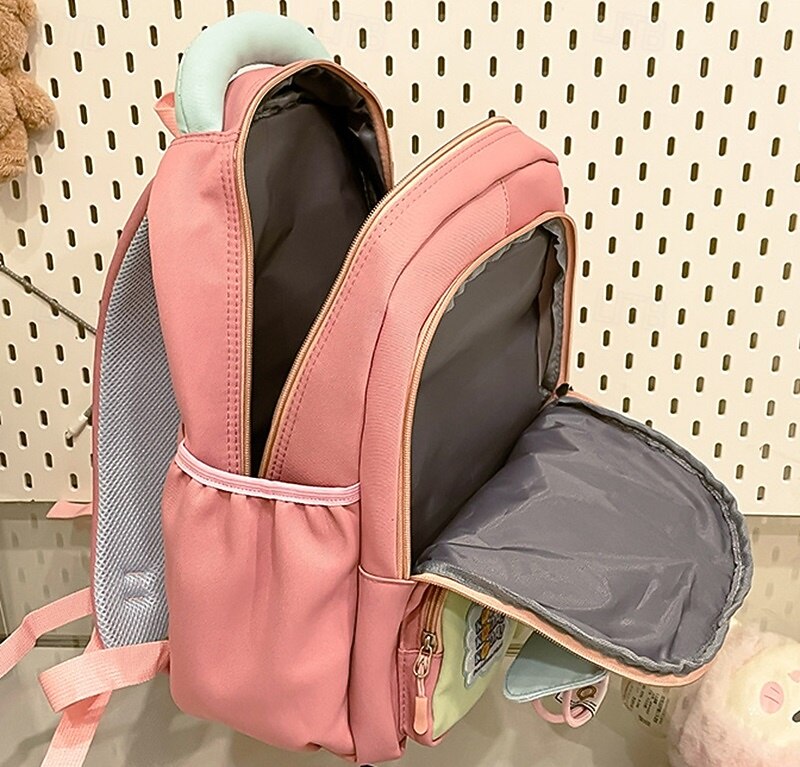 2025年 かわいい十代の女の子用スクールバックパック、装飾チャーム付き - 新学期や普段使いに最適な軽量パステルカラーのブックバッグ  コレクション – $26.99 –P4