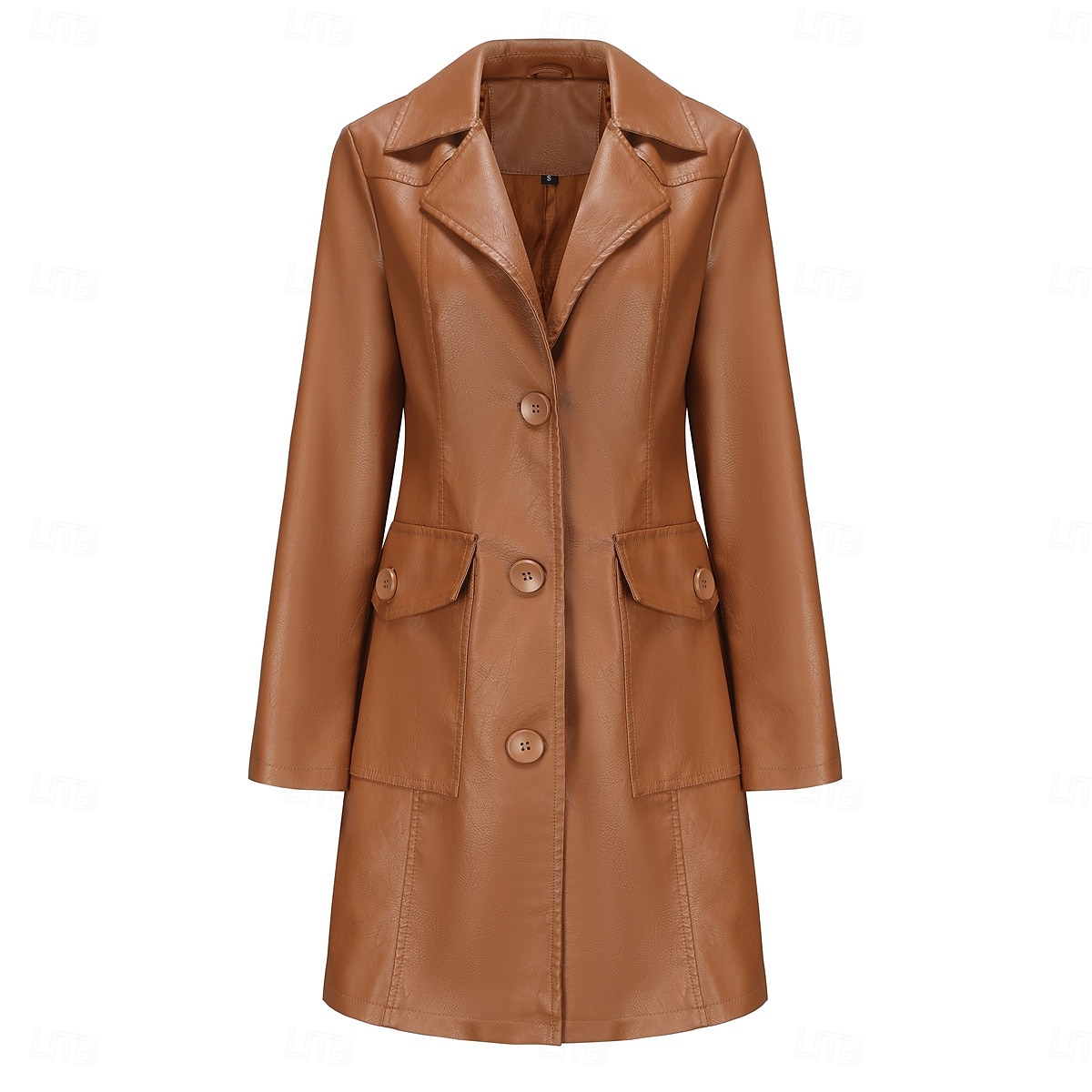 Women's Coat Comfortable Buttons Fashion Street Style Plain Outdoor Casual Daily Long Turndown Regular Fit Long Sleeve Outerwear Black Burgundy Camel Fall Winter 2025 - $57.99 –P15