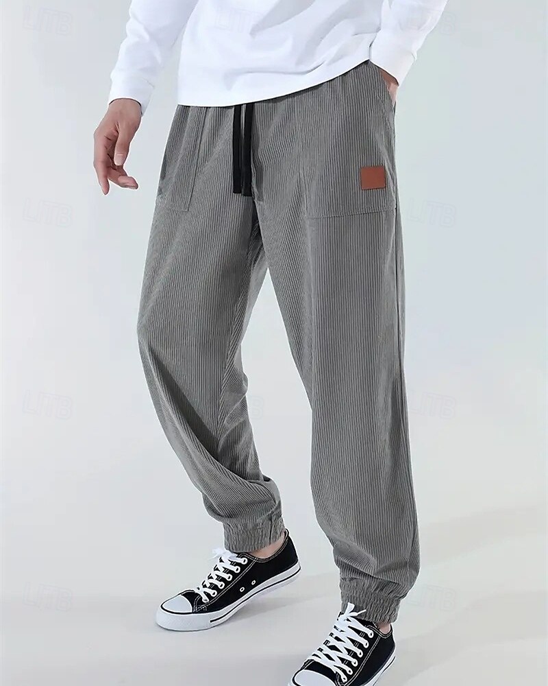 Per uomo Pantaloni da tuta Joggers Pantaloni in velluto a coste Tasca Elastico in vita Coulisse Semplice Comodità Sport all'Aperto Quotidiano Moda Casual Marrone Scuro Nero Micro-elastico del 2025 a $17.99 –P6
