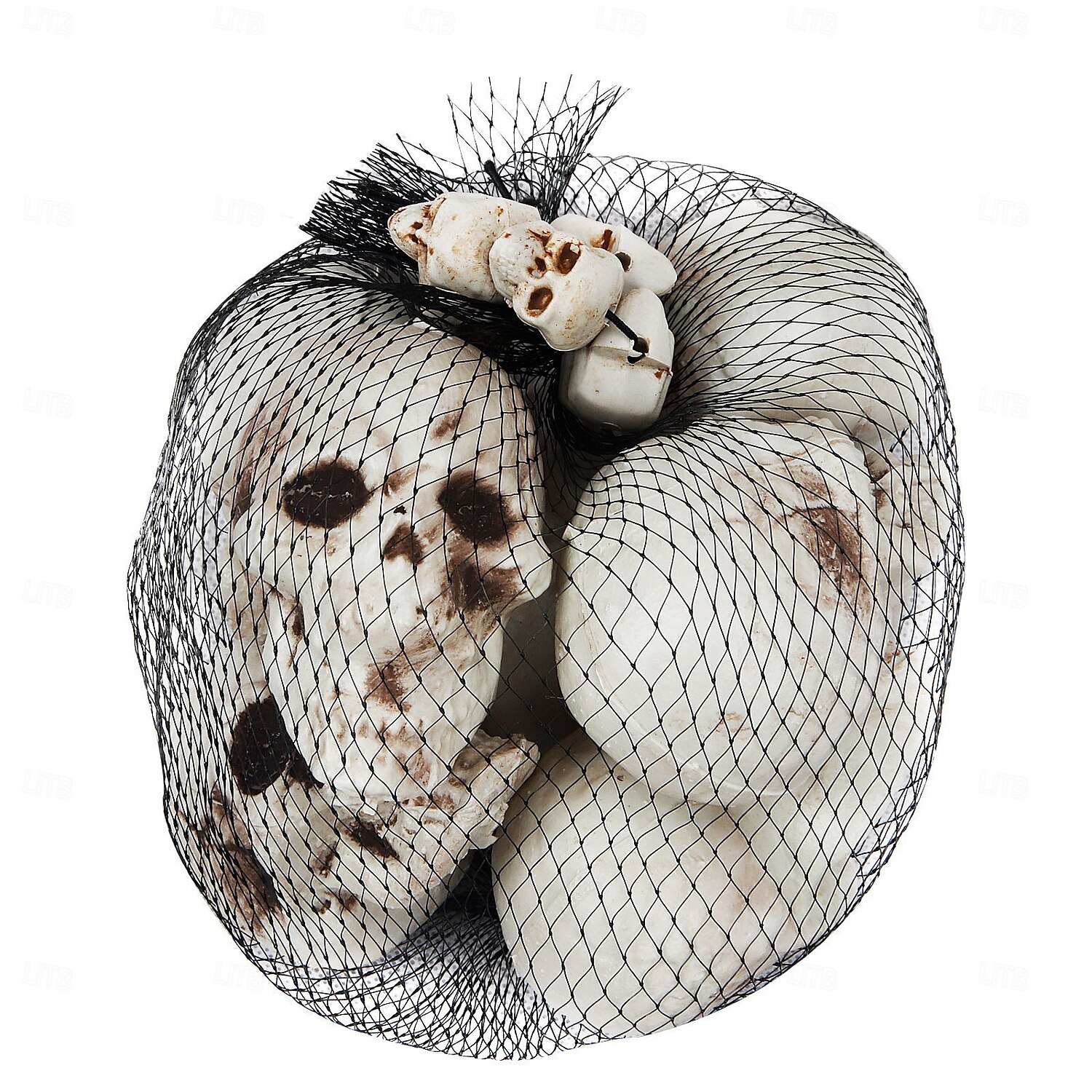 Halloween schedel decoratie hanger spookhuis geheime kamer gepersonaliseerde creatieve mesh zak kleine schedel rekwisieten 2025 - $20.99 –P5