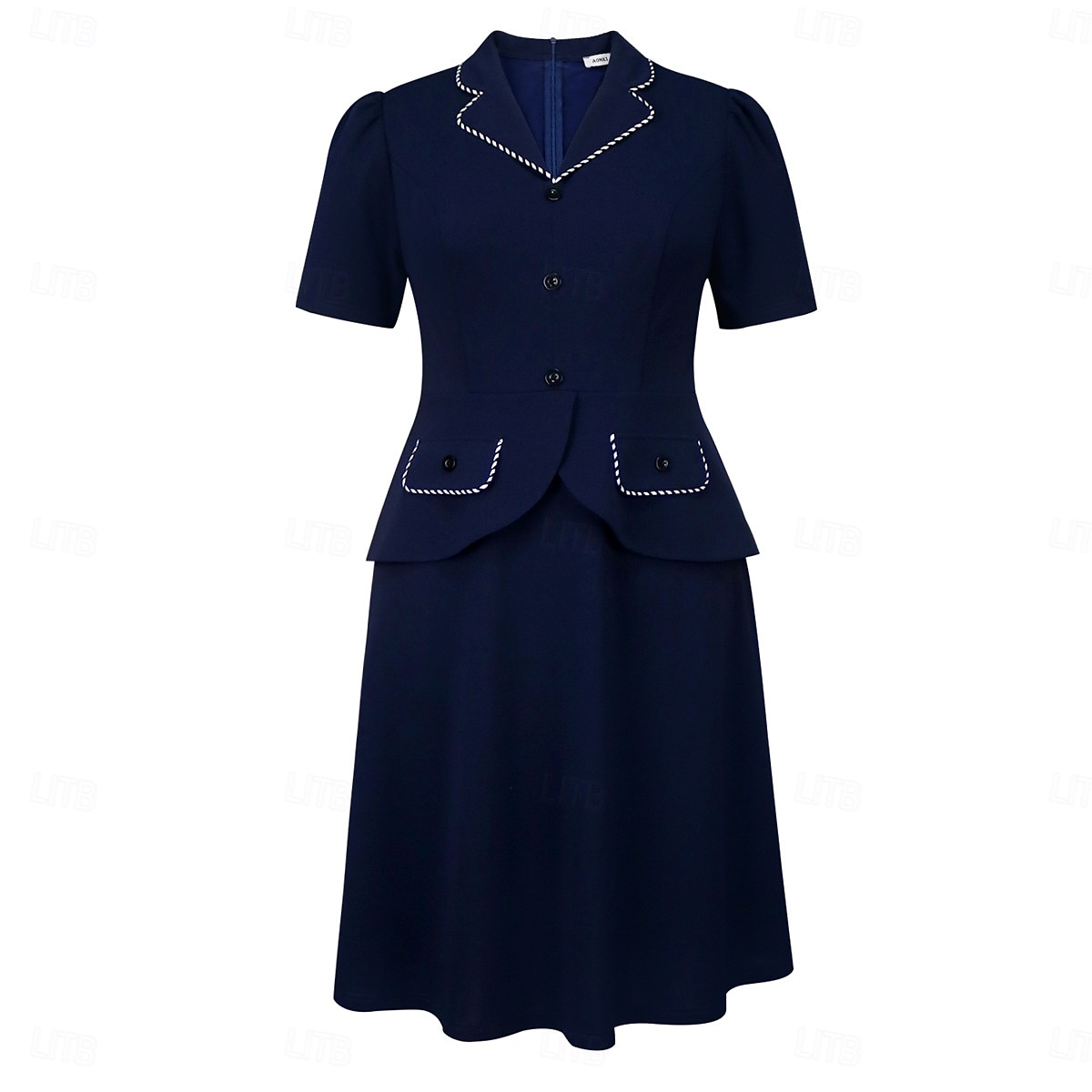 Retro / vintage Lata 50. Rockabilly Południe Sukienka z linii Rozkloszowana sukienka Puszysta Krój A Damskie Formalny Biuro / praca Impreza w stylu retro Dla dorosłych Sukienka Wiosna i lato 2025 - $46.99 –P1