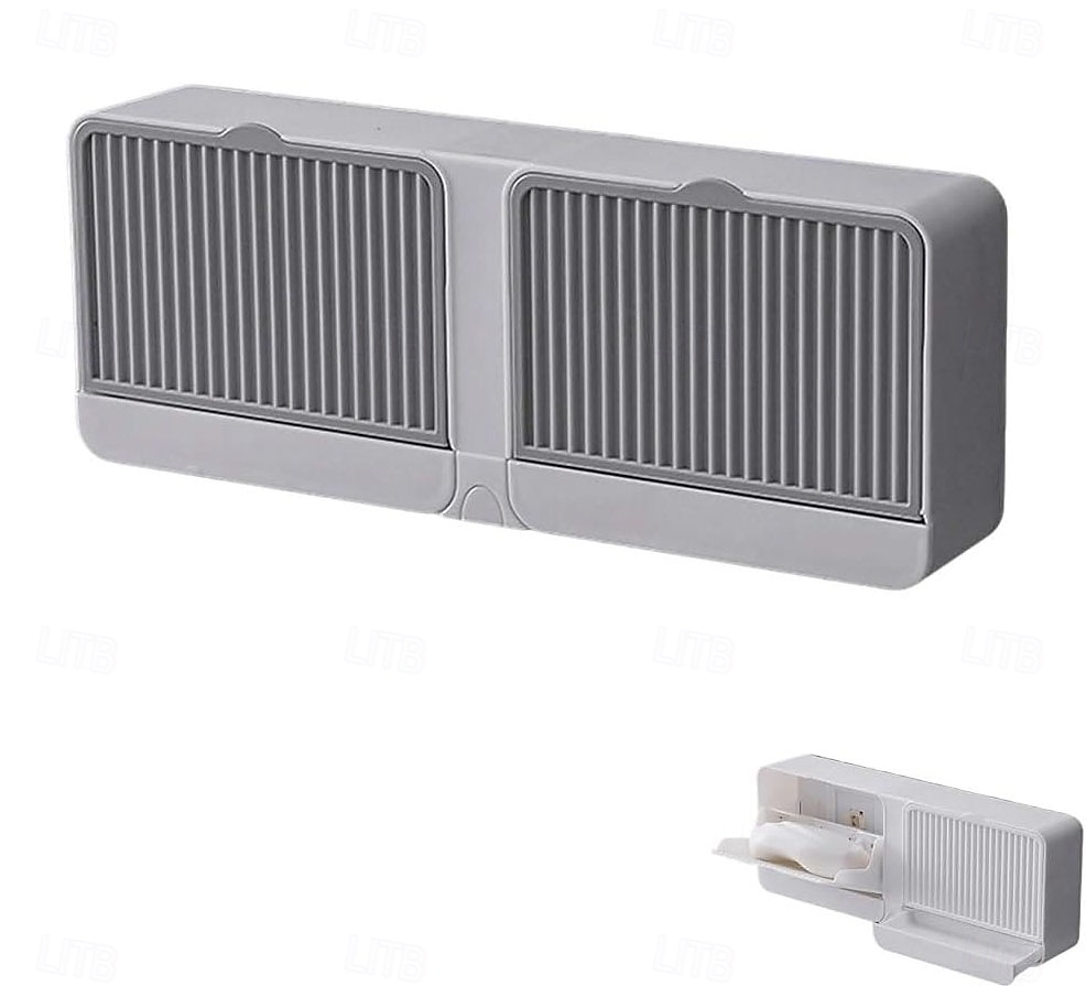 Wall-Mounted Soap Holder Dust-Proof Adhesive Bar Soap Dish with Hooks Plastic Soaps Box Tray for Bathrooms, Showers and Kitchens 2025 - $7.49 –P13