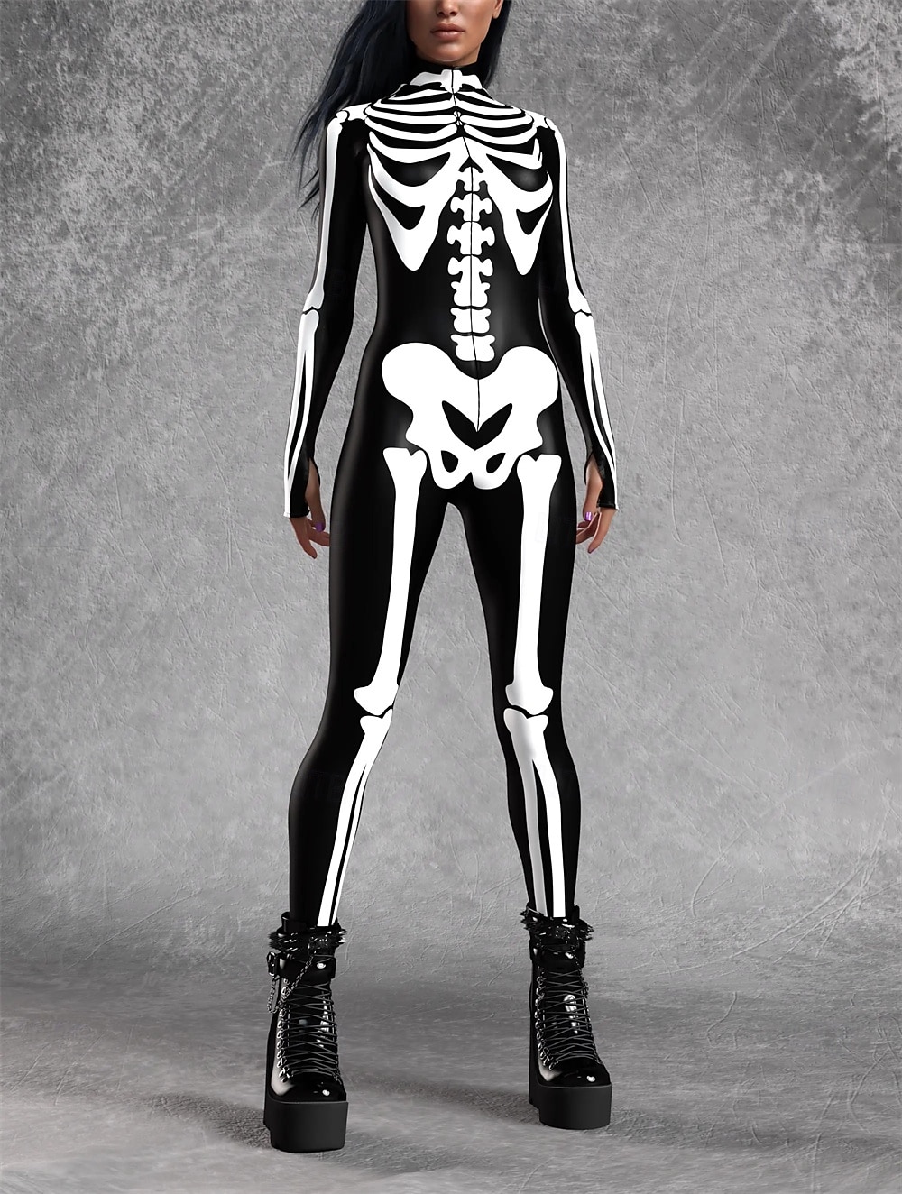 koponya csontváz test halloween csoportos páros jelmezek teljes testes macskaruha ijesztő jelmez férfi női fiú gyermek felnőttek előadás buli klub halloween karnevál halottak napja könnyű 2025 - $29.99 –P5