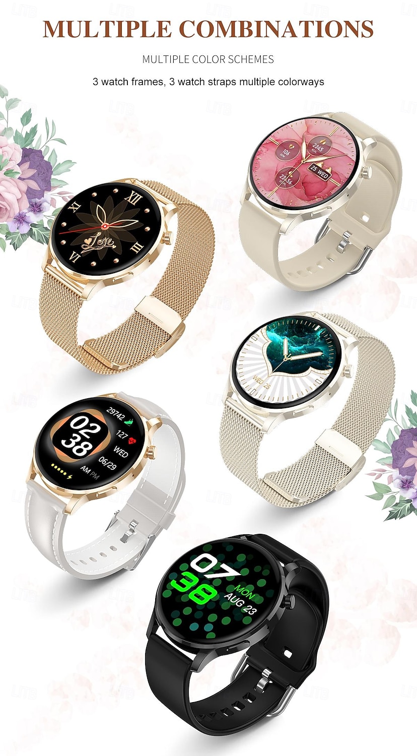 Watch3 Pro Reloj inteligente 1.3 pulgada Smartwatch Reloj elegante Bluetooth Podómetro Recordatorio de Llamadas Seguimiento de Actividad Seguimiento del Sueño Monitor de Pulso Cardiaco Compatible con 2025 - $39.99 –P4