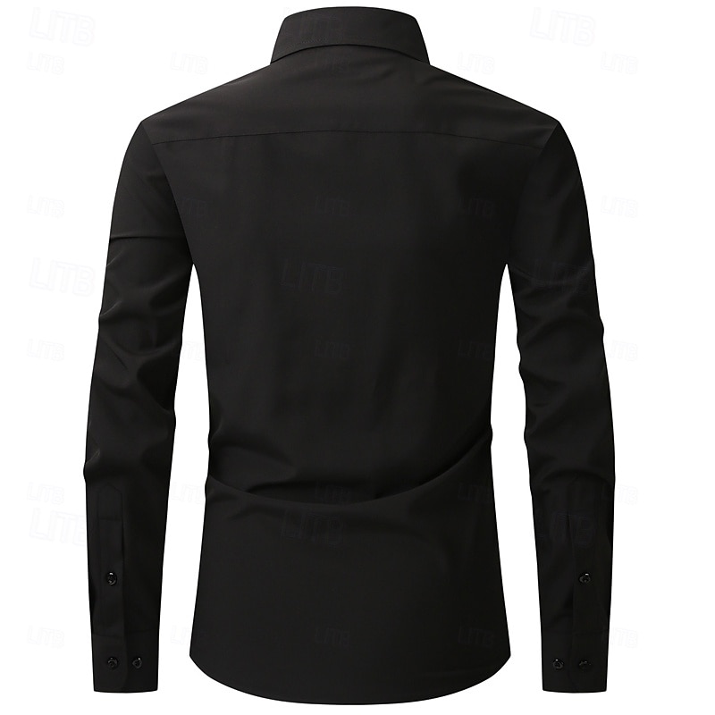 Men's Shirt Dress Shirt Button Up Shirt Tuxedo Shirts Solid / Plain Color Office & Career Daily Wear Navy Blue+Black Black Black+Gray Long Sleeve Shirt Collar All Seasons Clothing Apparel Multi-pack 2026 - $31.99 –P3