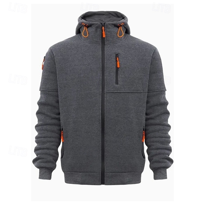Homme Sweat à capuche Sweat à capuche zippé intégral Noir Blanche Vin bleu marine Bleu Roi À capuche Uni Zip Up Avec Poches Sport & Loisir Quotidien Fête Polyester Streetwear Basique Occasionnel de 2025 ? $21.99 –P4