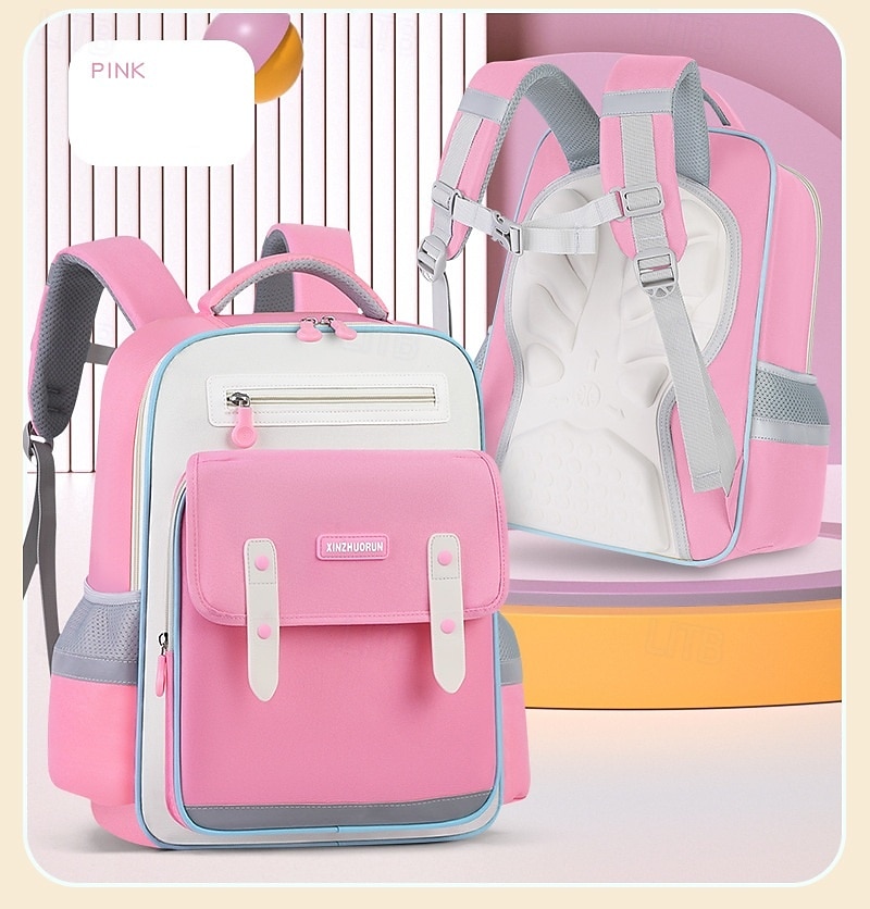 Barn Pojkar Flickor ryggsäck Skolväska Funktionell ryggsäck Skolryggsäck bokväska Skola Polyester Justerbara Stor kapacitet Vattentät Dragkedja Rodnande Rosa Blå Purpur 2025 - $26.99 –P5