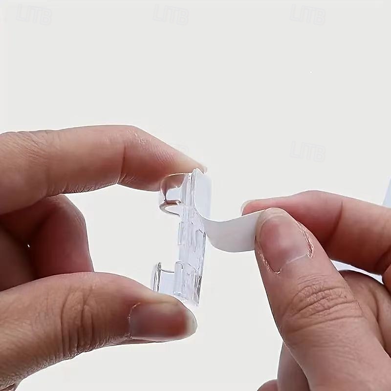 100 transparente selbstklebende Kabelclips für die Verwaltung von Netzkabeln, langlebige Kabelorganisatoren aus durchsichtigem Kunststoff, Kabelhalter für die Wand und unter dem Schreibtisch, 2025 - $9.49 –P8