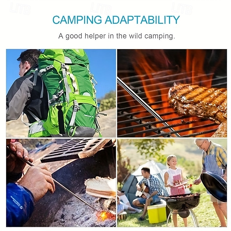 Soprador de fogo telescópico de 1 peça - design ultraportátil e compacto, comprimento telescópico ajustável, construção durável em aço inoxidável - perfeito para aventuras ao ar livre, piqueniques e de 2026 por $11.49 –P3