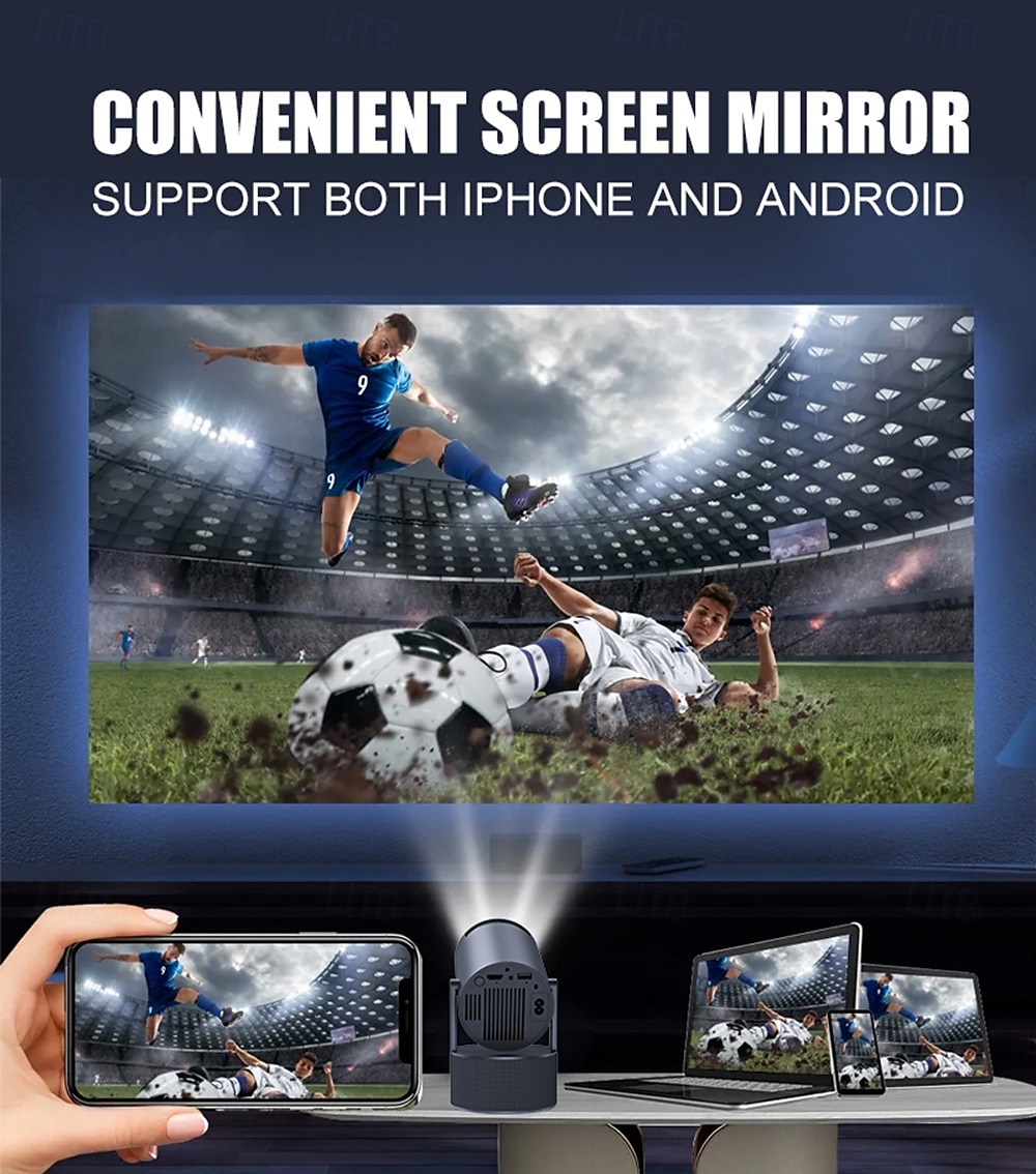 HY-300PRO-KTV 20W Speaker Projector with Wireless Microphone 4K Android 11 Dual Wifi6 BT5.0 1080P 1280 * 720P Home Theater Outdoor Projector for Early Childhood Education Video Conferencing Online T 2025 - $122.99 –P9