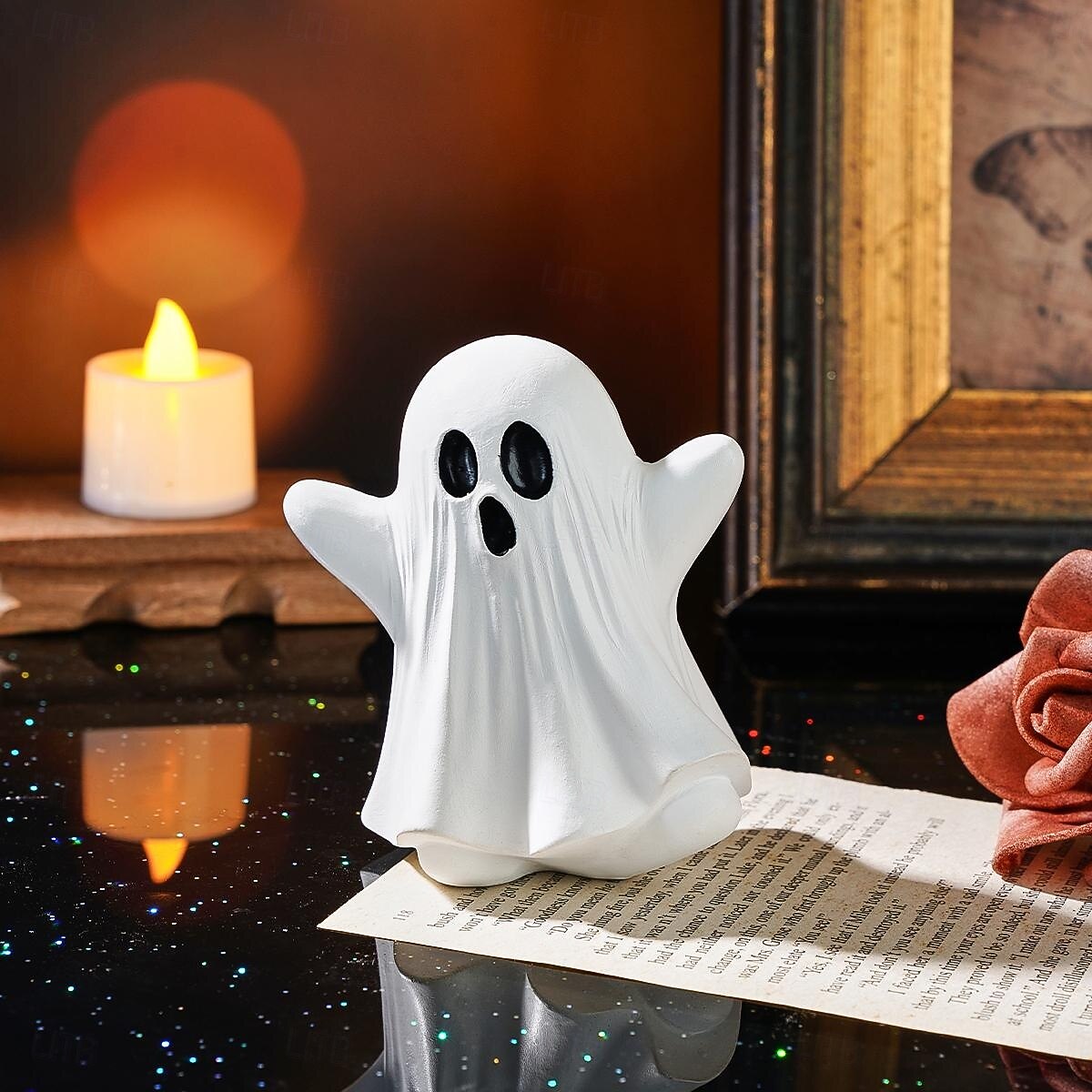 Estátua de Resina de Fantasma Fofo de Halloween Decoração de Mesa de Fantasma Fofo de Robe Branco Ornamento Assustador de Resina de Halloween para Casa de 2026 por $16.99 –P5
