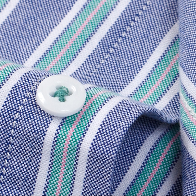 Per uomo Camicia Camicia elegante Camicia button-down Camicia Oxford Camicia a righe A righe Abbigliamento quotidiano Abbigliamento Aziendale Rosa chiaro Giallo Blu marino scuro Blu Manica Lunga del 2025 a $29.99 –P11