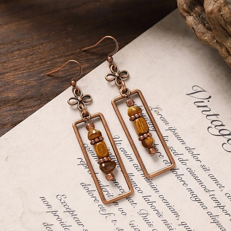 1 Paire Boucles d'oreilles For Femmes Rue Date Plage Alliage Le style rétro Géométrique de 2025 ? $13.49 –P1