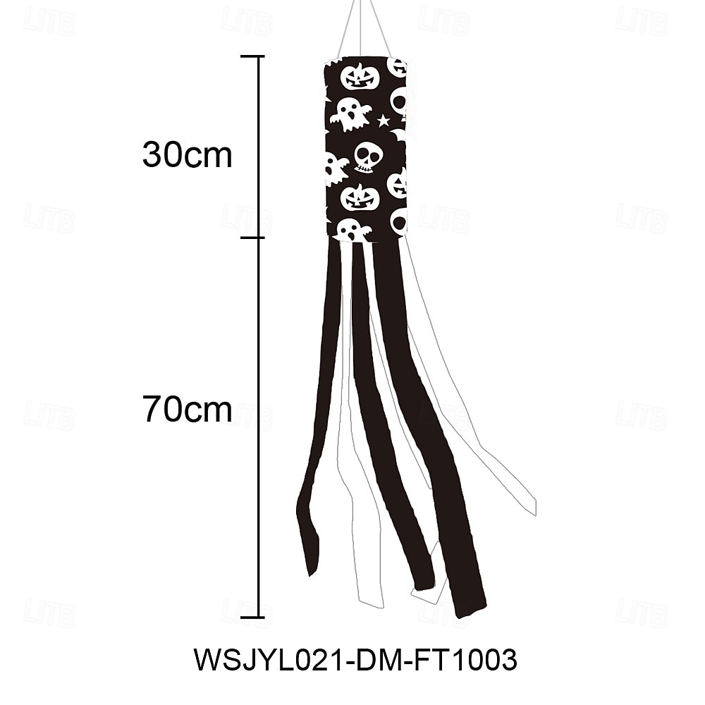 Halloween Windsocks Scary Halloween Hanging Windsock Flag Halloween Decorations for Outdoor Indoor Garden Home Yard Party Supplies 2025 - $5.99 –P2
