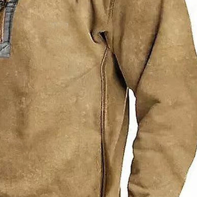 Homens Moletom Moletom de lã Moletom com zíper Preto Azul Verde Cáqui Cinzento Colarinho Clerical Tecido Zip Up Desportos e Ar livre Casual Diário Roupa de rua Legal Roupa de Esporte Outono & inverno de 2025 por $29.99 –P7