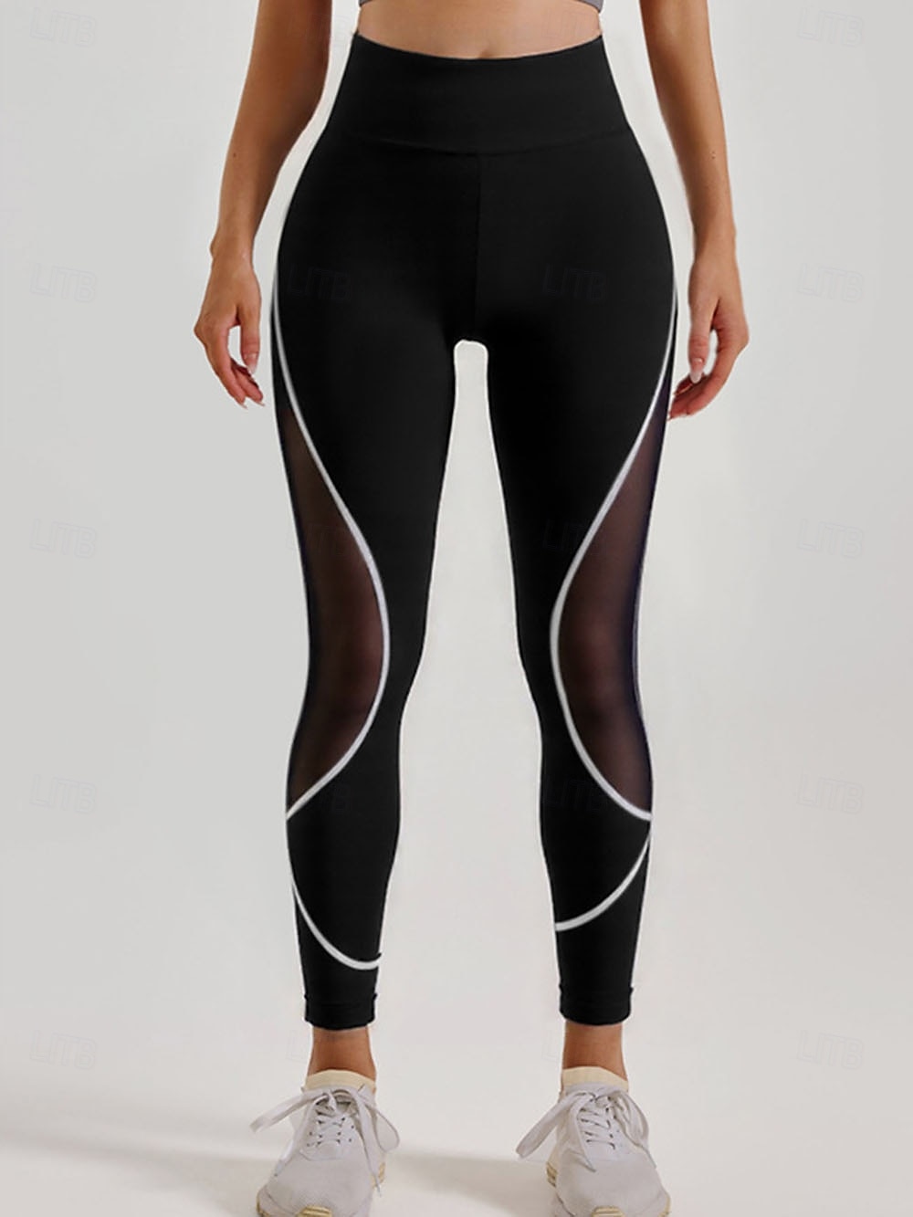 Per donna Collant Collant Atletico Lunghezza al polpaccio Vita Alta Patchwork Patchwork Comodo Sollevamento glutei Controllo addominale Yoga Casual Quotidiano Nero Primavera Autunno Aderente del 2025 a $18.99 –P3