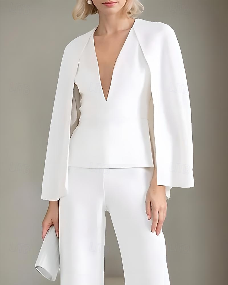 Dámský blazer sportovní sako strukturované sako elegantní svůdný krk pružný polyester pouze vršek 2025 - $104.99 –P1