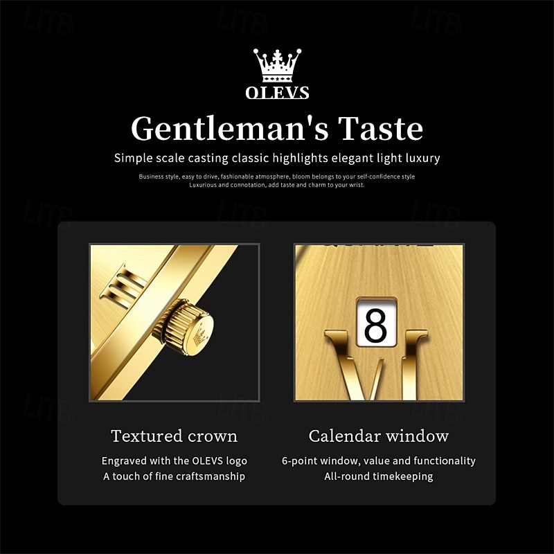 A new OLEVS square men's business watch with luminous calendar waterproof casual quartz watch fashionable and trendy men's sports wristwatch 2026 - $35.99 –P3