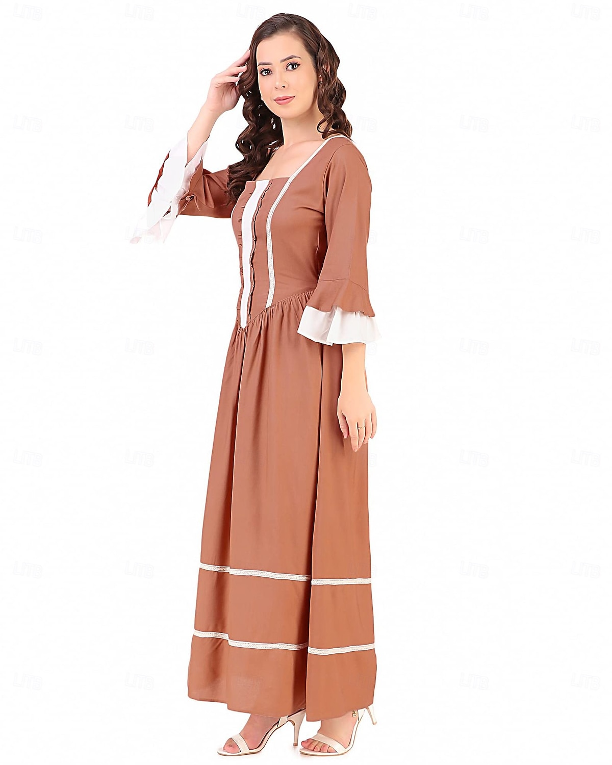 A 250-a aniversare a SUA secolul al 19-lea Anii 1800 Rochie de prerie Fata de la tara Fata Pionier Colonial Pionier Războiul Revoluționar Costume de fancy Pentru femei Halloween Carnaval 4 iulie 2026 - $42.99 –P3
