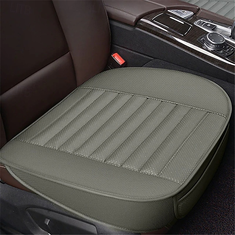 Capa de almofada para assento de carro 2 peças, universal, 5d, couro de carvão de bambu, respirável, à prova d'água, protetor de assento de carro com tudo incluído de 2025 por $51.99 –P5