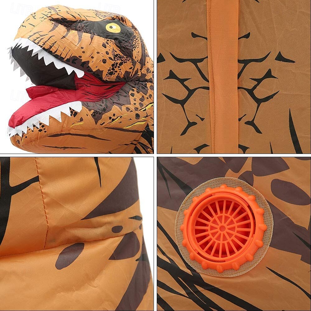 vicces felfújható t-rex jelmez gyerek, dinoszaurusz felfújható jelmez, overál levegő felrobbantó halloween cosplay jelmez 2025 - $88.99 –P5