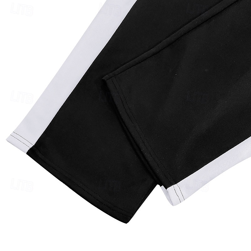 Homens Calças Esportivas Corredor Calças Calça casual Calças de Corrida Listra lateral Cintura elástica Com Cordão Tecido Conforto Comprimento total Ao ar livre Casual Diário Férias Esportes Preto de 2025 por $21.99 –P9