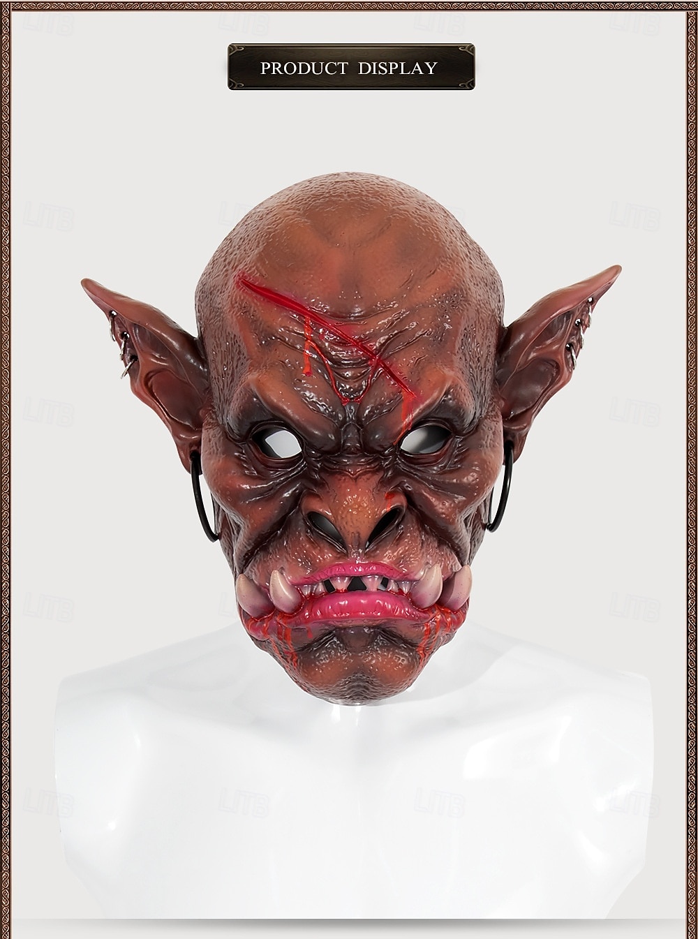 Szörnyek Ördög Ork Halloween Maszk Reális maszk Horror Félelmetes Teljes fej Felnőttek Férfi Mindszentek napja Farsang Teljesítmény Parti Egyszerű Halloween jelmezek Kiöltözik 2025 - $30.99 –P3