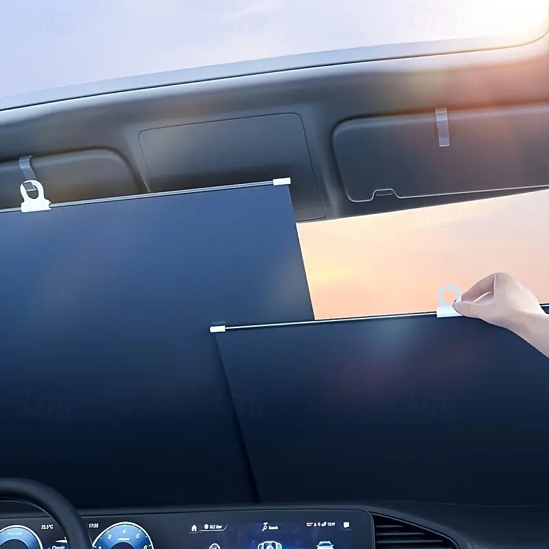 2 parasoles enrollables automáticos para parabrisas de coche, retráctiles, grandes, con ventosas, aptos para todo tipo de vehículos. 2025 - $31.99 –P13