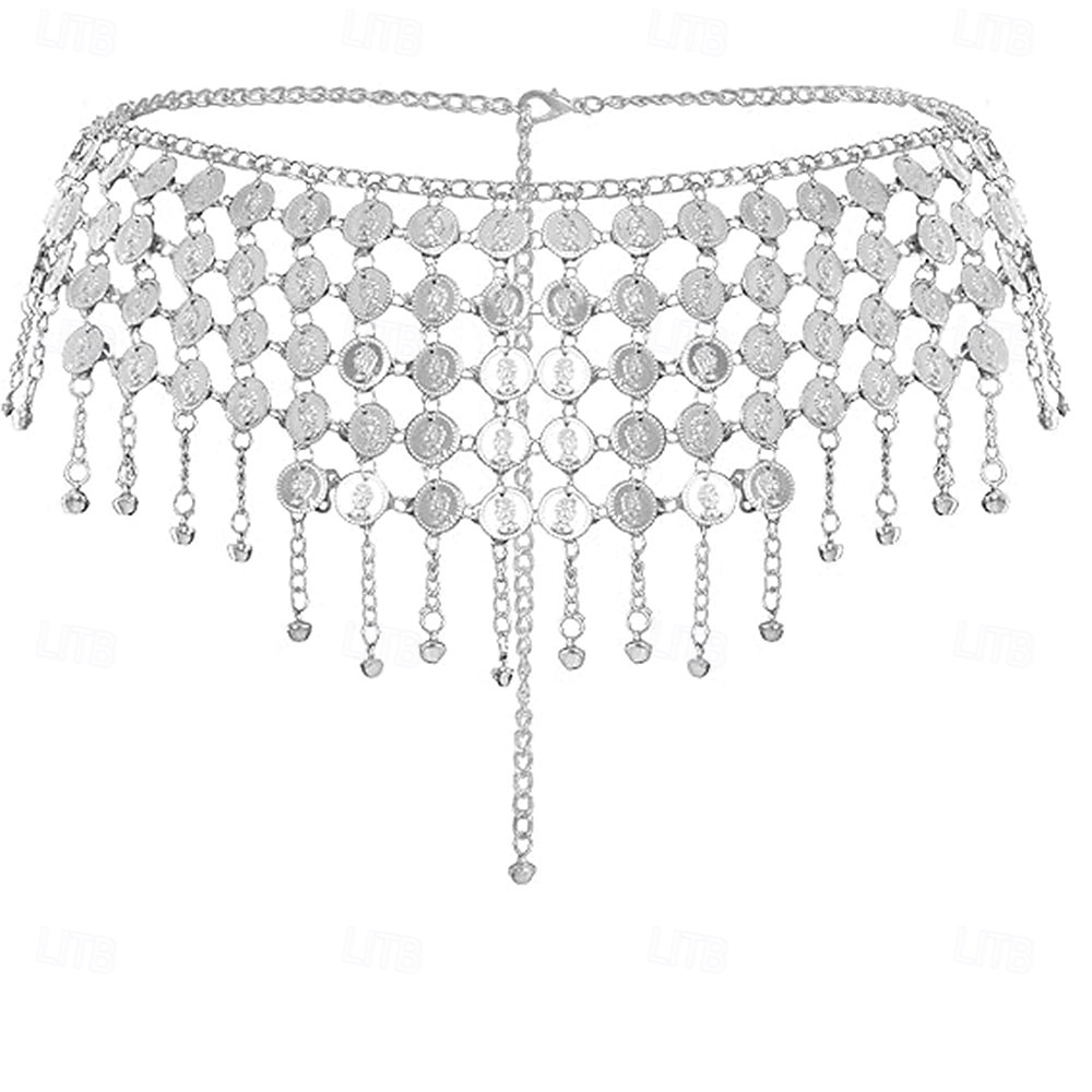 Pièces de monnaie danse du ventre hanche écharpe ceinture danse du ventre pièces jupes chaîne ceinture pour danse du ventre costume d'Halloween accessoire de 2026 ? $24.99 –P6
