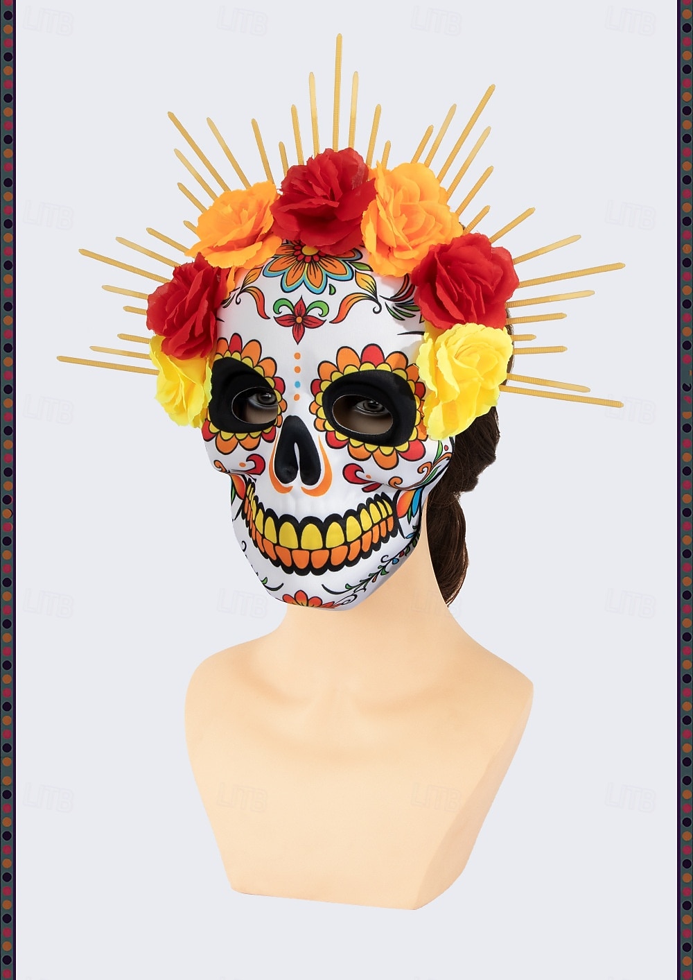 Crânio de açúcar Dia das Bruxas Máscara Assustador Cara Completa Adulto Mulheres Dia Das Bruxas Carnaval Dia dos Mortos Espetáculo Festa Fantasias fáceis de Halloween Vestir-se de 2025 por €18.12 –P6