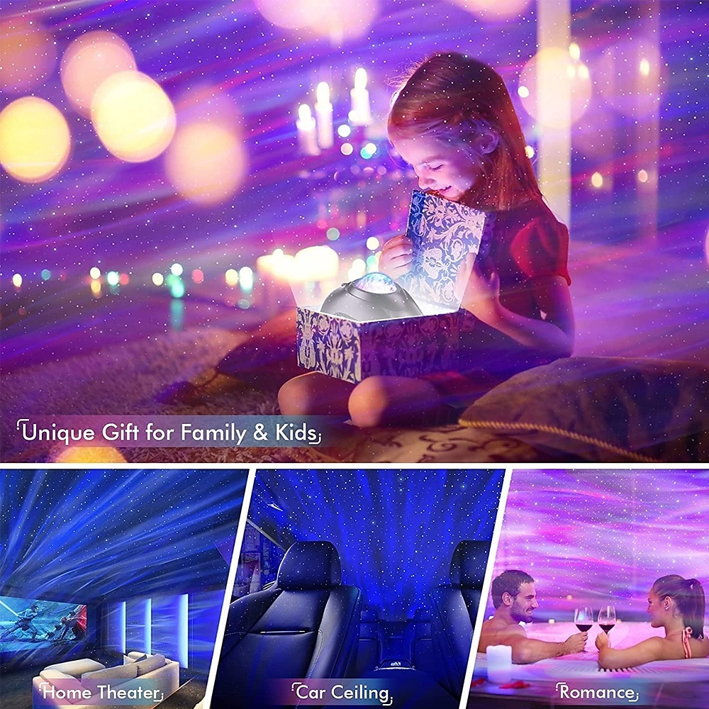 Northern Galaxy Light Aurora Projector with 33 Light Effects Night Lights LED Star Projector for Bedroom Nebula Lamp Remote Control White Noises Bluetooth Speaker for Parties 2025 - $25.99 –P6