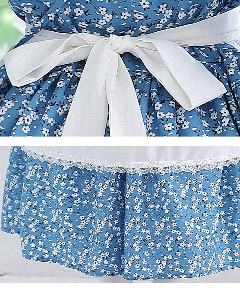 secolul al 19-lea Anii 1800 Vestul Sălbatic Rochie de prerie Set capotă și șorț Pionier Costume de fancy Fete Halloween Carnaval Ziua Mondială a Cărții Ținute pentru evenimente școlare Reconstituire 2025 - $46.99 –P7