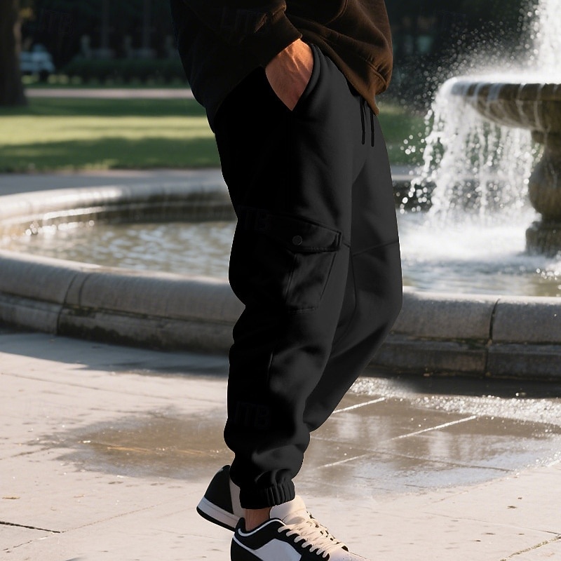 Per uomo Pantaloni sportivi Pantaloni da tuta Joggers Pantaloni da Tuta Cargo Tasca Elastico in vita Coulisse Semplice Comodità Sport all'Aperto Quotidiano Moda Casual Verde militare Nero del 2026 a $22.99 –P8