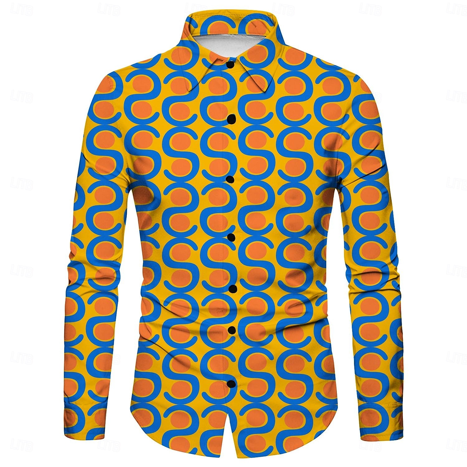 mens 70s fancy dress shirt Disco Shirt
