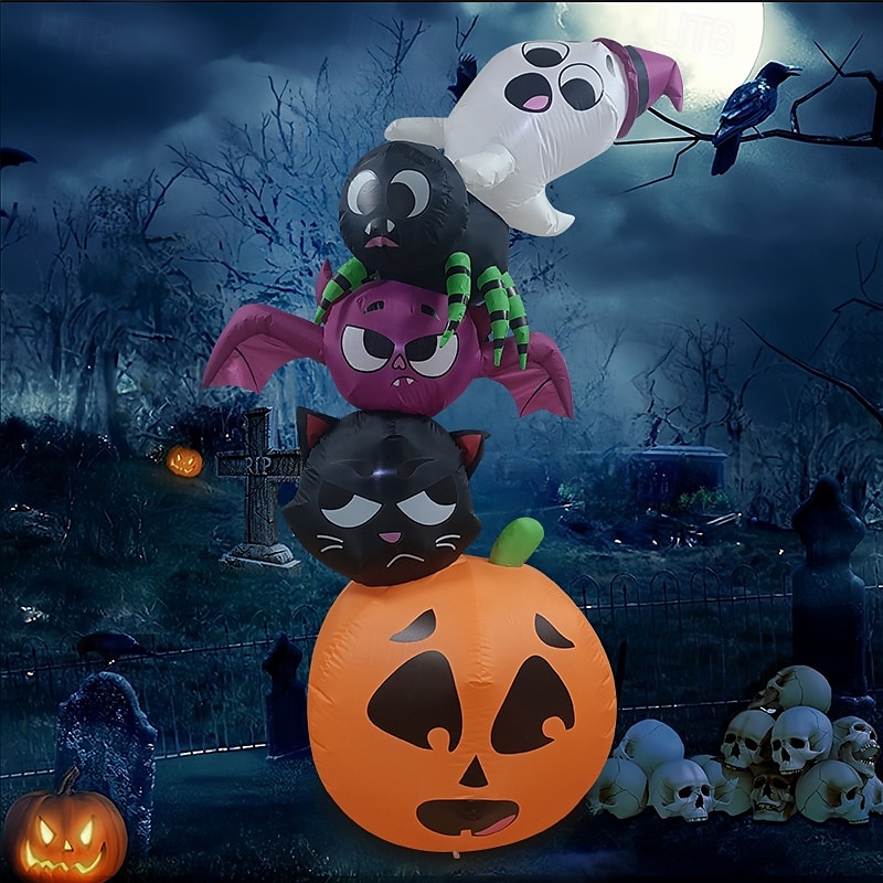 180 cm-es felfújható halloweeni szellem, denevér és tök 2025 - $106.99 –P1