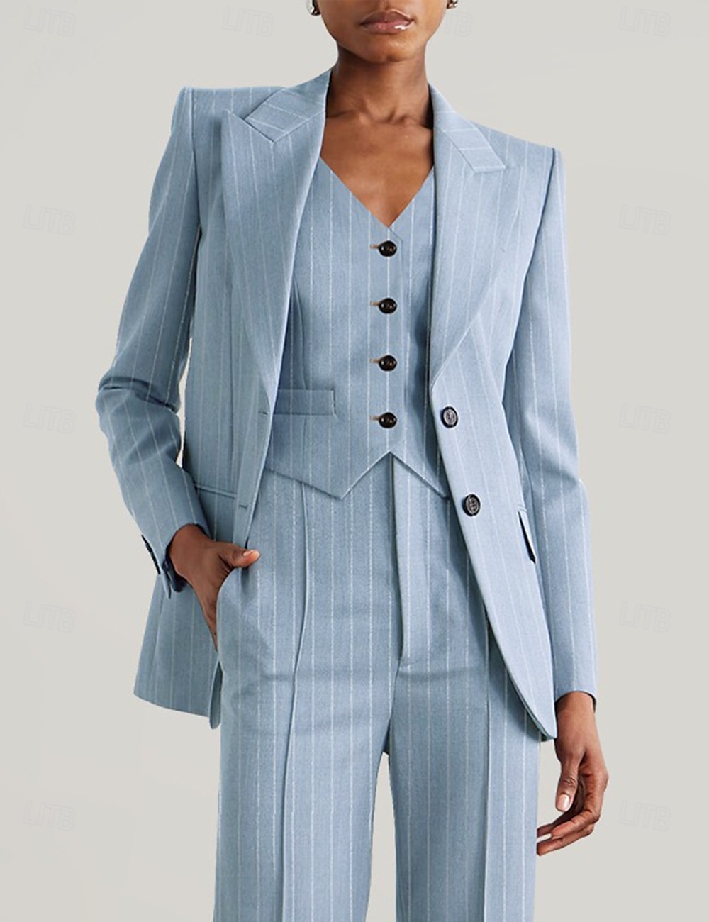 damesblazers moeder van de bruid elegante lange mouwen met knopen effen kleur 2025 - $99.99 –P11