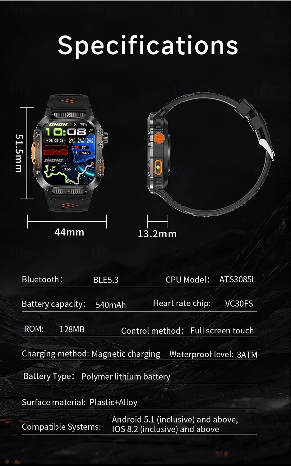 New Imosi GPS Smart Watch 2.01 Ultra HD Display Built-in GPS & Compass Make/Receive Phone Calls Smartwatch 540mAh Battery 3ATM Waterproof 2025 - $51.99 –P19