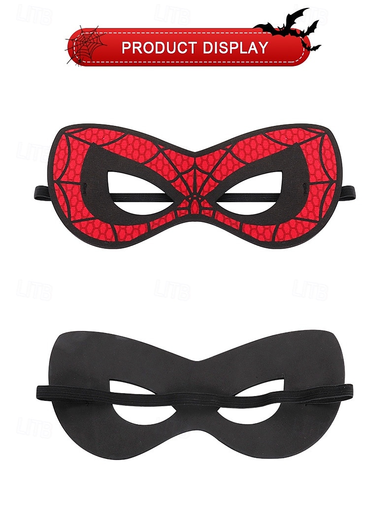 Mask Arm Guards Spider Superhero Half Face Kid's Unisex Boys' Halloween Carnival Party Performance Dress Up 2026 - $12.49 –P3