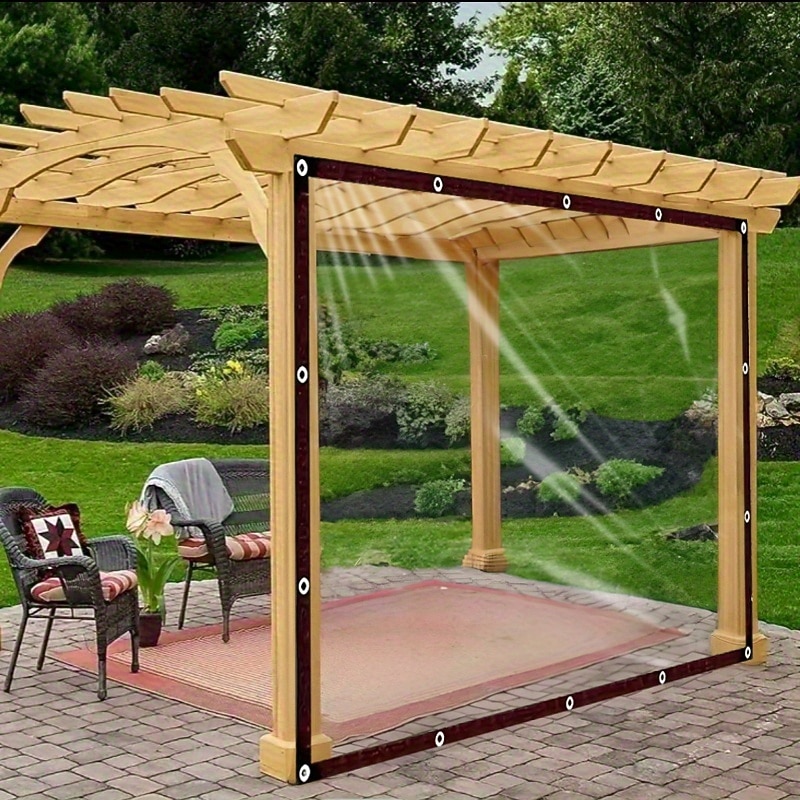 Prelată impermeabilă transparentă, husă impermeabilă, material îmbunătățit de înaltă calitate, cu margini rezistente la rupere, pentru camping în aer liber, terasă, picnic, carport, grădină, balcon și 2026 - $44.99 –P6